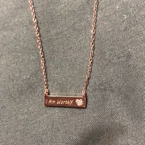 Necklace- 925 sterling silver “I am worthy”